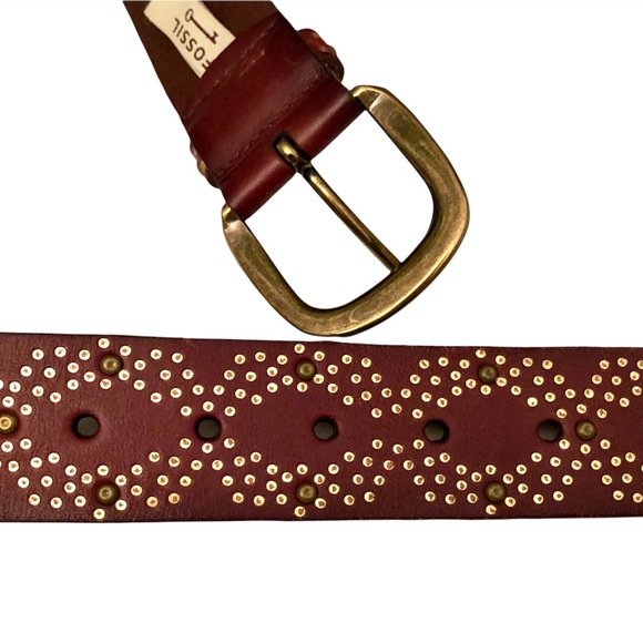 FOSSIL brown leather belt small ladies - Picture 7 of 10